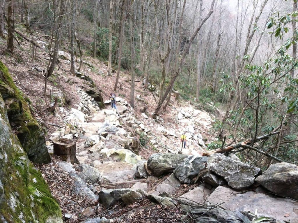Man on Yellow Mountain Fire Tower, Cashiers, NC